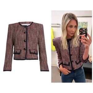 VERONICA BEARD Ceres Metallic Cotton Blend Tweed Jacket